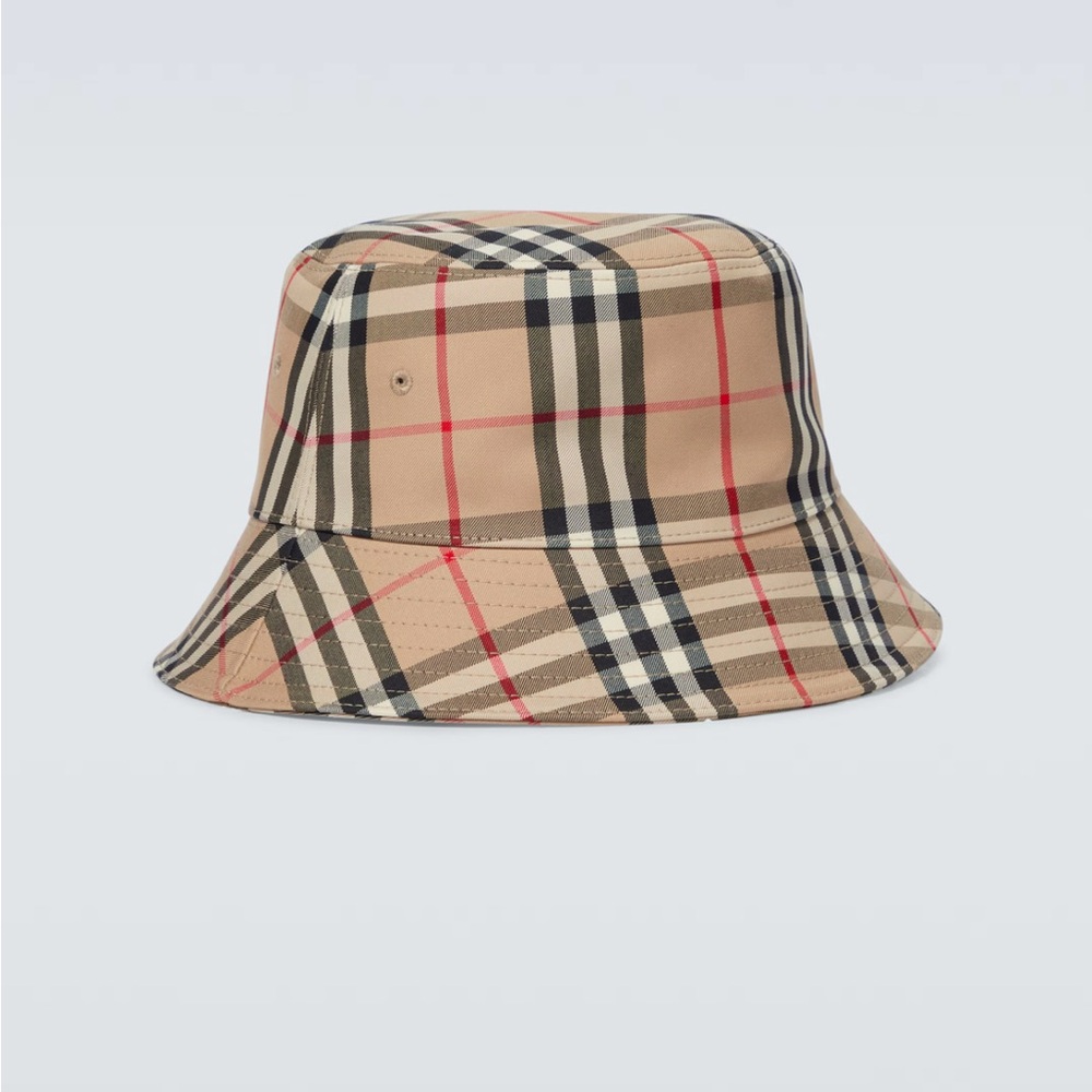Burberry Vintage Check Technical Cotton Bucket Hat